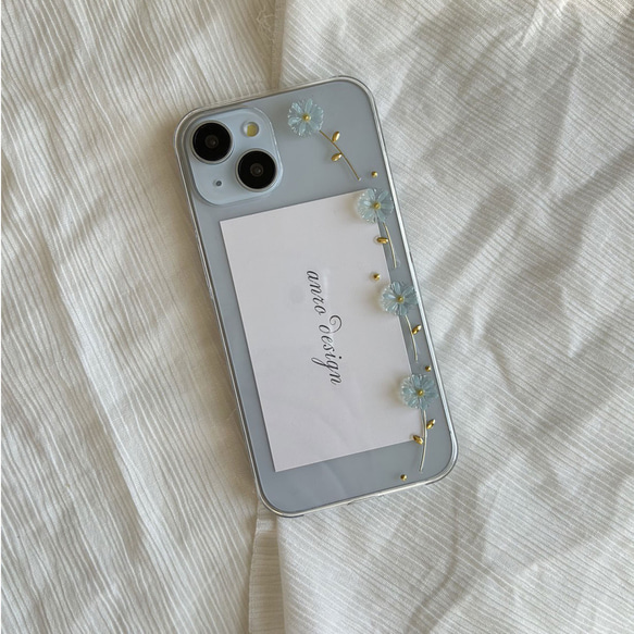 花柄 iPhone 17 ケース クリア フラワー スマホショルダー 花 17Pro Air 16 16e 15 19枚目の画像
