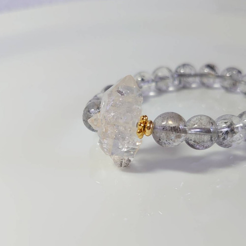 アイリスクォーツレインボーエレスチャル ハーキマーダイヤモンド