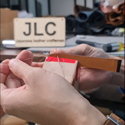✪ JLC 100％ハンドメイド✪ 高級革 Ostrich Leg 腕時計ベルト時計ベルト レザーベスト 工具付き　 7枚目の画像