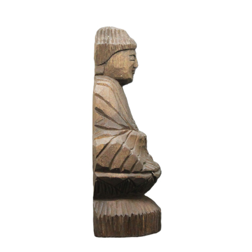 受注製作：阿弥陀如来坐像(15cm)仏像 円空仏 摸刻 木彫（納期14日） 阿弥陀如来坐像(15cm an6205)仏像 円空仏 摸刻 木彫 彫刻 円空