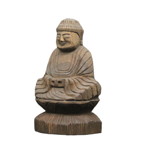阿弥陀如来坐像(15cm an6423)仏像 円空仏 摸刻 木彫 阿弥陀如来坐像(15cm an6423)仏像 円空仏 摸刻 木彫 阿弥陀如来