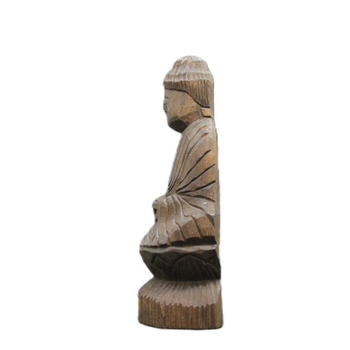 受注製作：阿弥陀如来坐像(15cm) 仏像 円空仏 摸刻 木彫【納期10