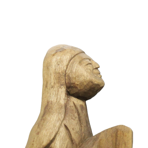 受注製作：尼僧（高さ：20cm）仏像 円空仏 摸刻 木彫 【納期40日