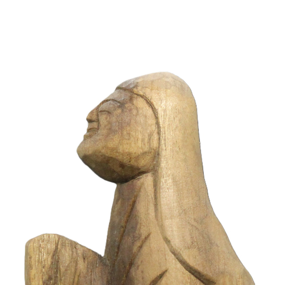 受注製作：尼僧（高さ：20cm）仏像 円空仏 摸刻 木彫 【納期40日