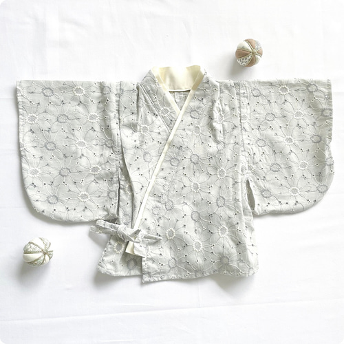 ベビー袴 刺繍生地(フラワーくすみブルー) 男の子 お食い初め ベビー袴 刺繍生地(フラワーくすみブルー) 男の子 お食い初め