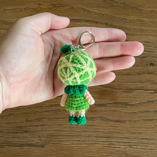 小さなあみぐるみキーホルダー♪*メロンちゃん* あみぐるみ amidoki