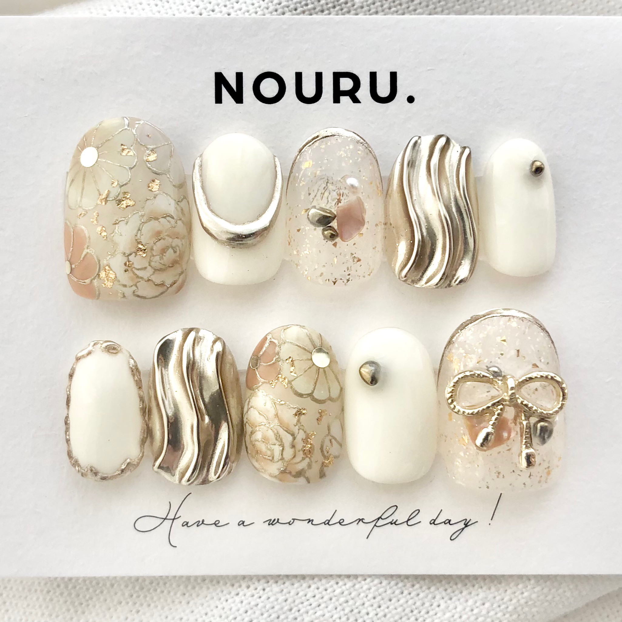 504ネイルチップ現品販売　淡色　成人式　和柄和装　くすみカラー　振袖　結婚式 504ネイルチップ現品販売　淡色　成人式　和柄和装　くすみカラー　振袖　結婚式