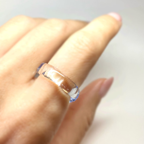 ガラスリング 〜 nuance 〜 透明 5号 〜 18号 送料無料 ガラス 指輪