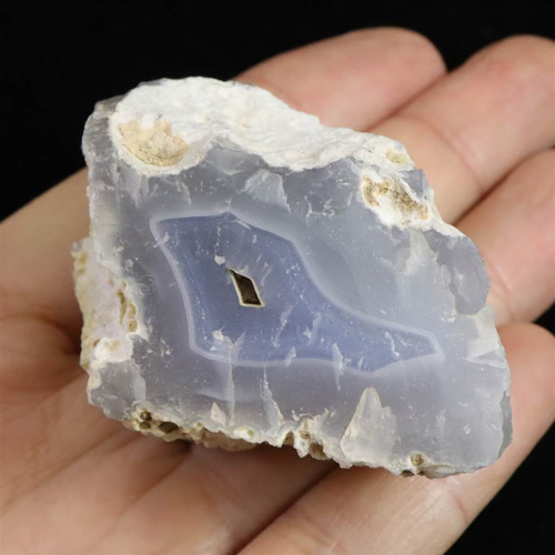 青森県 梵珠山 青 メノウ 瑪瑙 原石 77.5g #94896 天然石 榎本