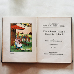 ピーターラビット絵本1921年"WHEN PETER RABBIT WENT TO SCHOOL"【s0070】 4枚目の画像