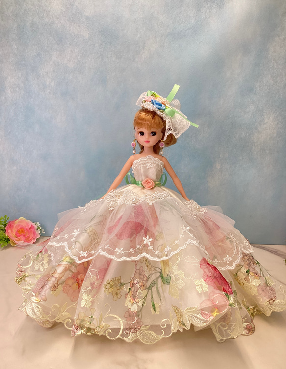 ラベンダーの配色ハシゴレースドレス | Dorry doll | M | 結婚式