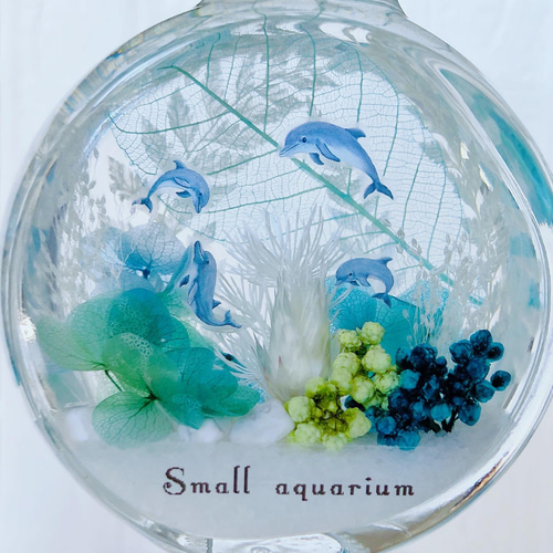 母の日 白銀の世界【ペンギンと雪のキラキラハーバリウム