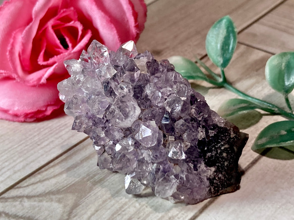 レインボー✨　サボテンアメジスト　クラスター 原石　ラフストーン　紫水晶 2枚目の画像