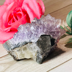 レインボー✨　サボテンアメジスト　クラスター 原石　ラフストーン　紫水晶 4枚目の画像