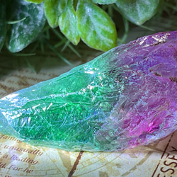 七色の夢໒꒱✨　オーラ　水晶　ラフストーン　原石　クリスタル 4枚目の画像