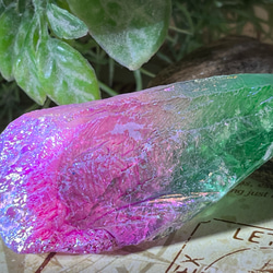 七色の夢໒꒱✨　オーラ　水晶　ラフストーン　原石　クリスタル 2枚目の画像