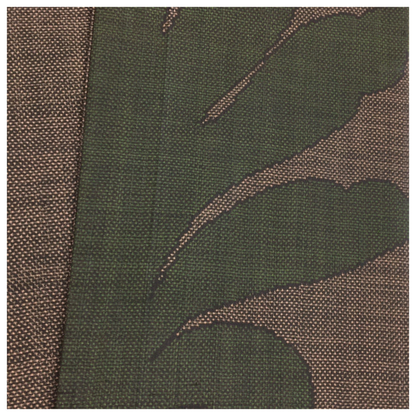 美品　大島紬　アレンジ　長尺430　オリジナル　半幅帯　正絹　茶　 5枚目の画像