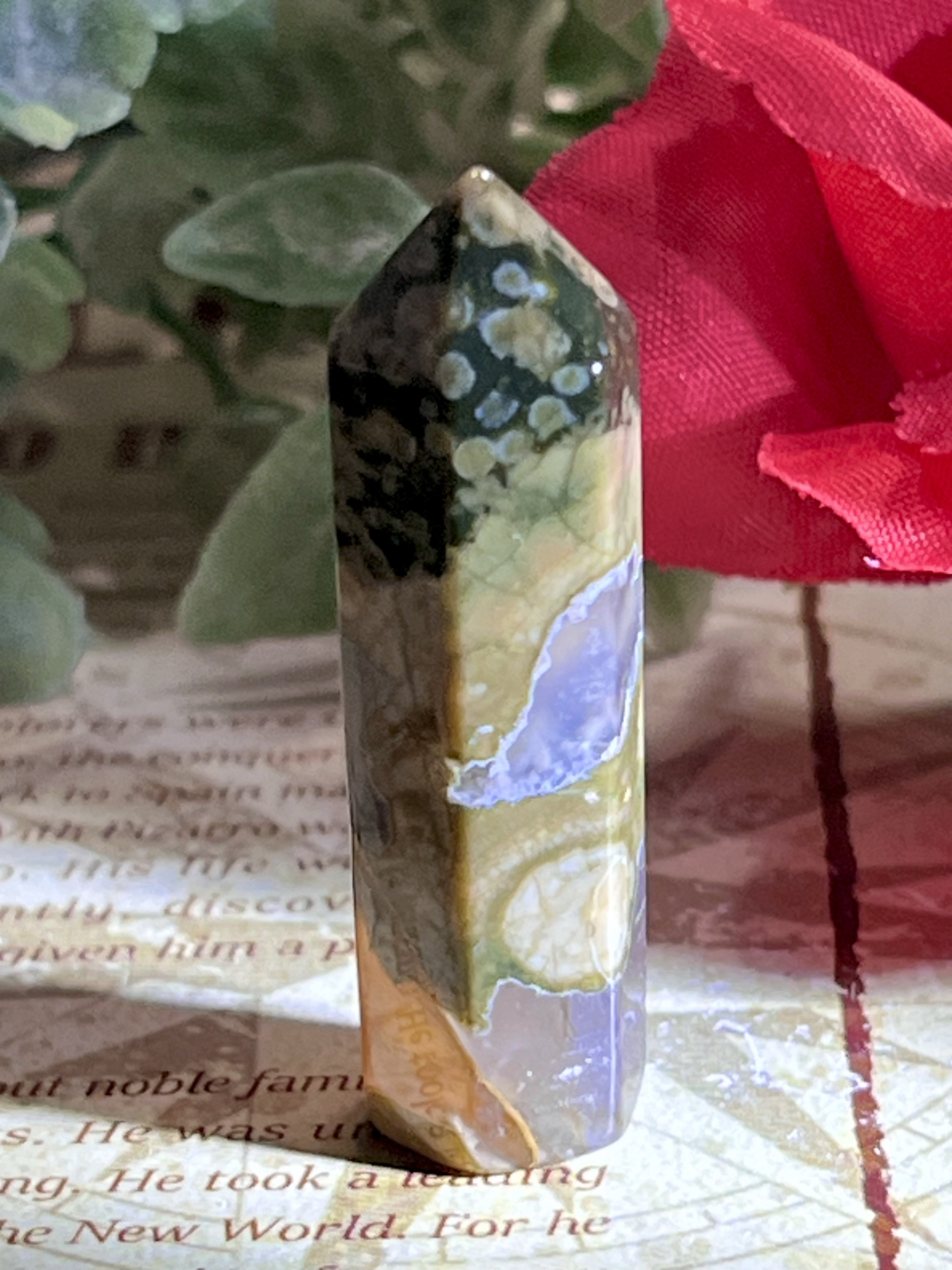 海の石✿  オーシャンジャスパー　ポイント　原石　ポリッシュ        Ω