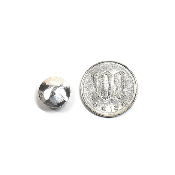 コンチョ レザークラフト金具 silver925 槌目模様 12mm ボタン 工房