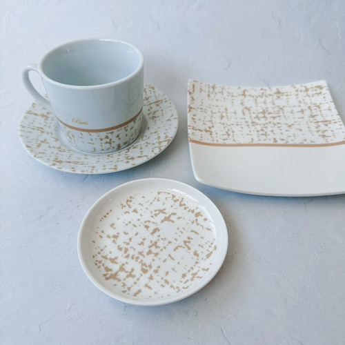 新品/未使用】ポーセラーツ/カップ＆ソーサー、プレートセット 中皿