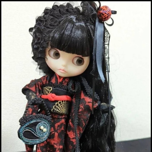 ドール着物♡ゴシック調お振袖セット その他人形 mari&doll 通販