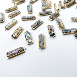 【4個】アバロンシェルチャーム＊長方形 4枚目の画像