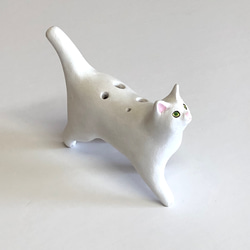 ネコリナ (猫のオカリナ)/ark/白猫　猫グッズ　白猫　オカリナ 2枚目の画像