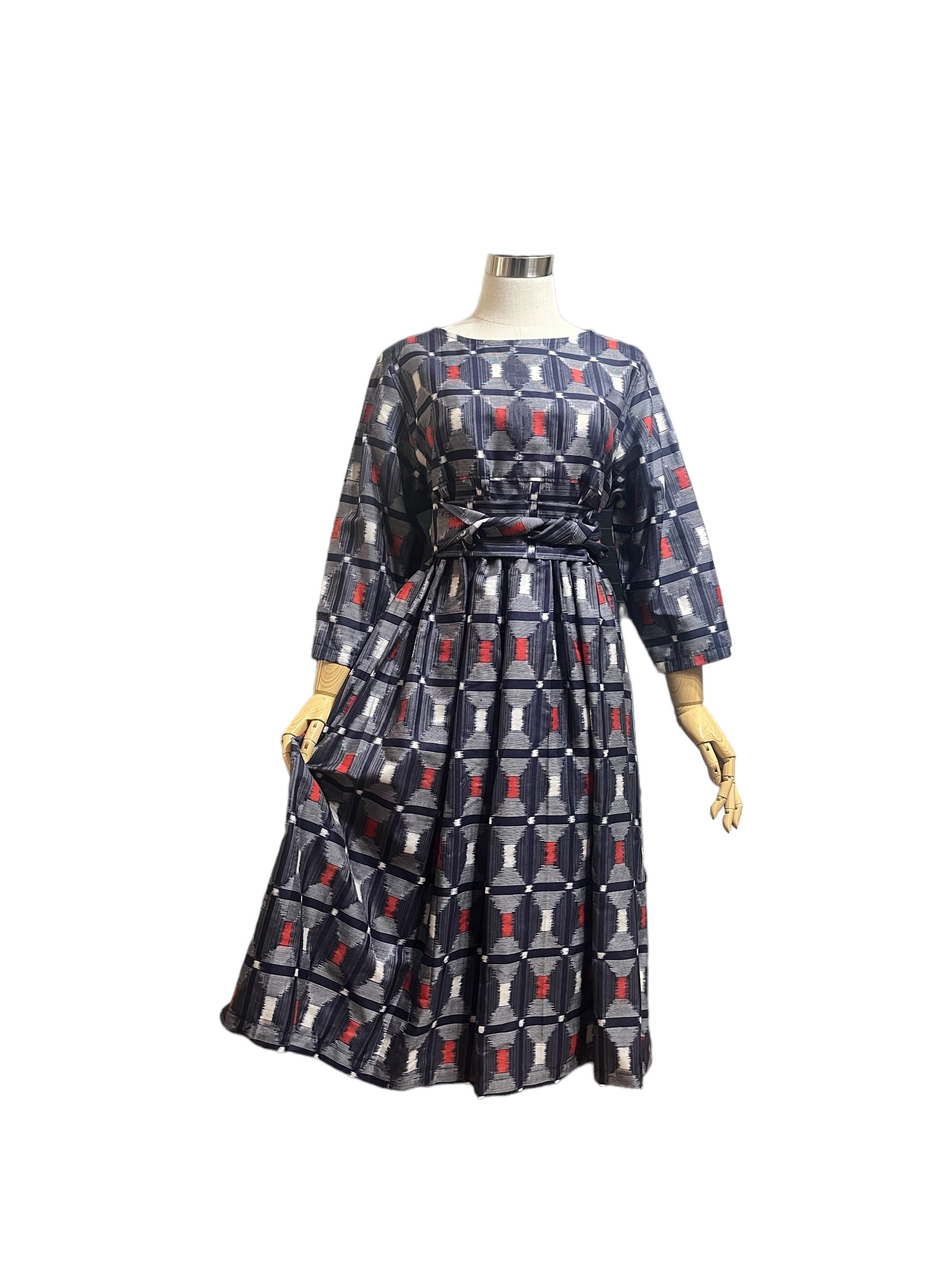 専用リメイク着物ロングワンピースボレロ付きＬ リメイク着物ロングワンピース正絹ボレロ付きL作家物