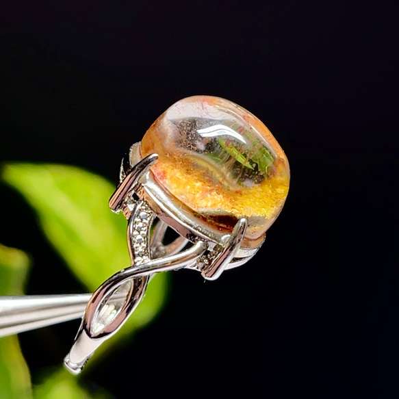 【超美品】ガーデンクォーツ　リング　シルバーリング 指輪　天然石　水晶　64 4枚目の画像