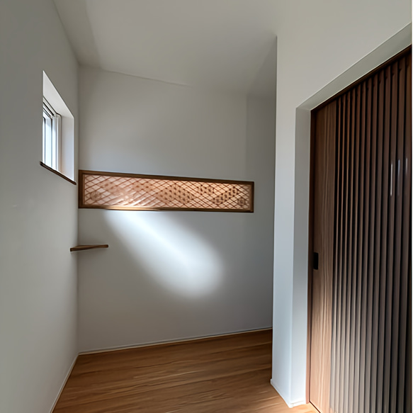 組子欄間調インテリア壁飾り 【大型横型１号 麻の葉ちらし】 組子細工 本格的な組子インテリア cm