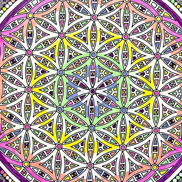 神聖幾何学アート【永遠色の光５】 9枚目の画像