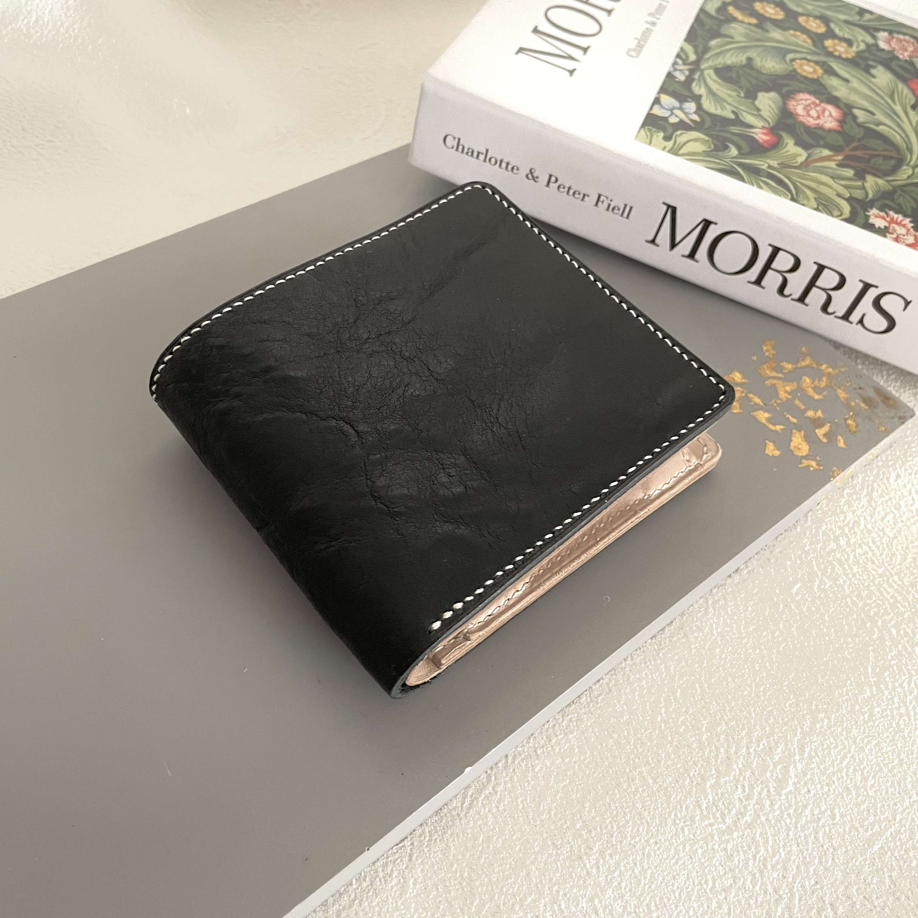 上質イタリアンレザーの本革2つ折り財布｜送料無料