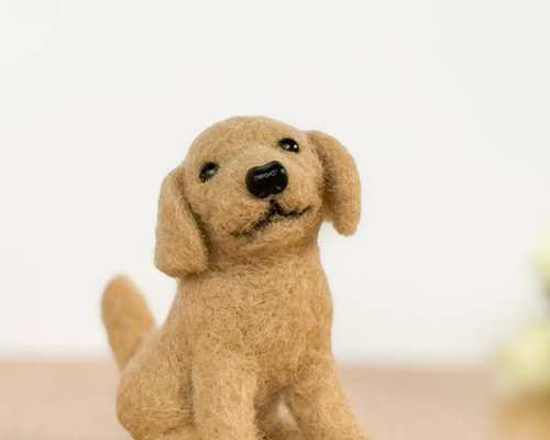 羊毛フェルト ゴールデンレトリバー 犬 】 ドールハウス ミニチュア 1