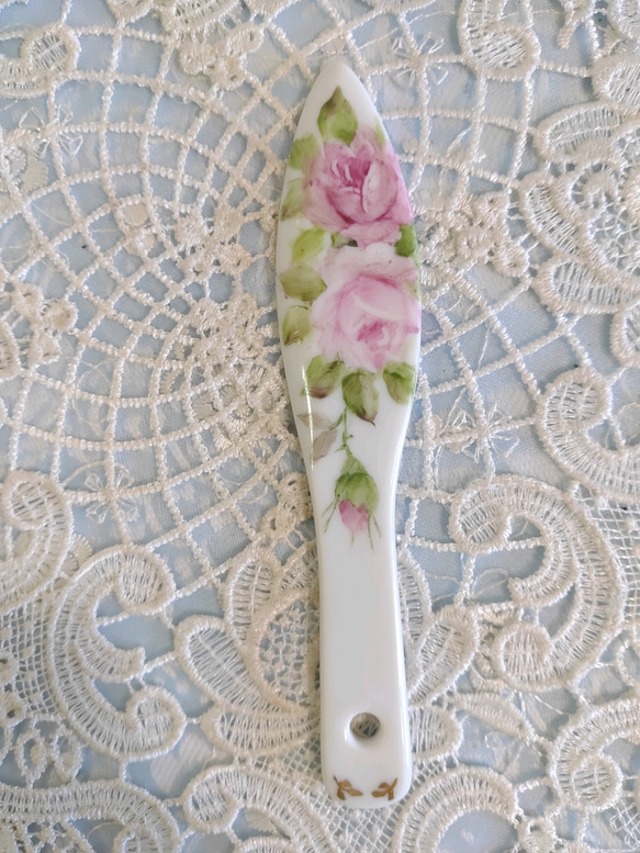♡ジャム&バターナイフ+ハート型ミニトレー（薔薇) 6枚目の画像
