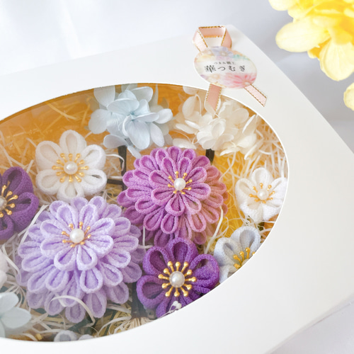 成人式、卒業式に！美しく上品に 淡藤の髪飾り つまみ細工 和装 紫