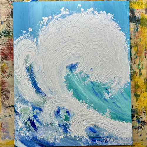 原画no.36 海浪 絵画 ケンちゃんの天然石工房 通販 17663270｜Creema