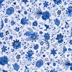 フランス製プロヴァンスプリントEURL0424-HBT ハンドメイド素材・生地 Holi Bleu Tile ブルー 5枚目の画像