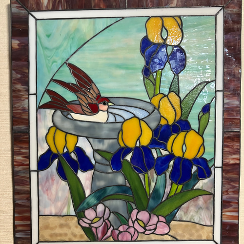 ステンドグラス 高級アートパネル インテリア壁掛け（Ap-76