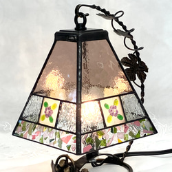 昭和ガラスのペンダントランプ(2) クリアー系 ステンドグラス