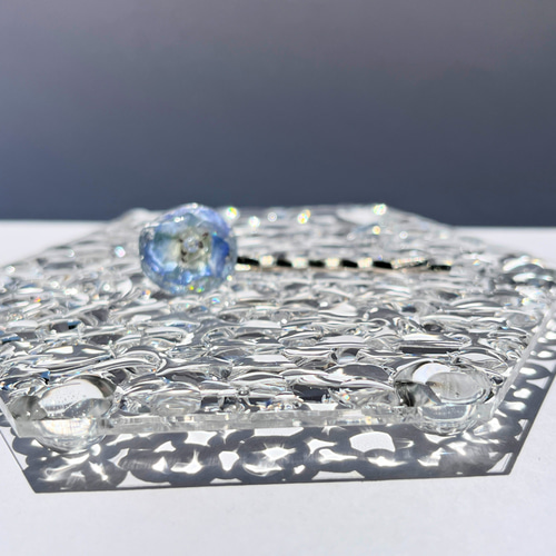 六角水のプレート(クリア) / アクセサリートレイ / オブジェ / 什器