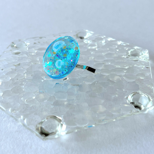 六角水のプレート(クリア) / アクセサリートレイ / オブジェ / 什器