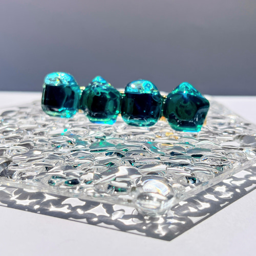 六角水のプレート(クリア) / アクセサリートレイ / オブジェ / 什器