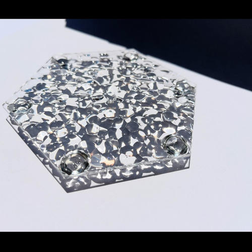 六角水のプレート(クリア) / アクセサリートレイ / オブジェ / 什器