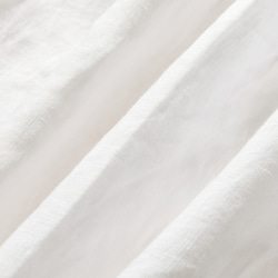 採用優質亞麻布料製成的襯衫，具有自然紋理 四分之三袖襯衫 白色 240503-1 第12張的照片