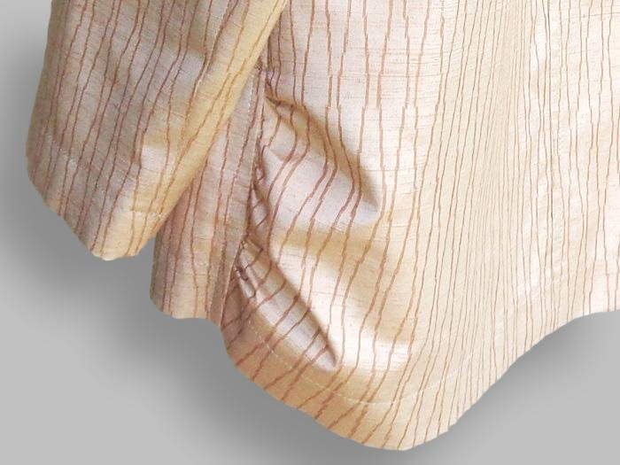 ～Series紬…デザイン選択・正絹紬・立涌文様渋浅橙～