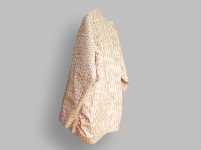 ～Series紬…デザイン選択・正絹紬・立涌文様渋浅橙～