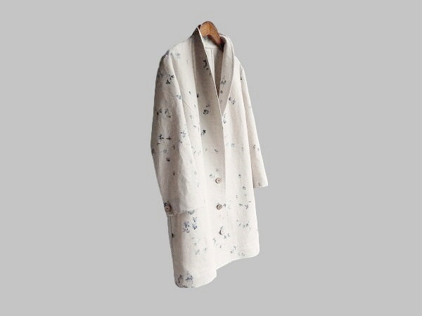 ～Series紬…デザイン選択・正絹紬・立涌文様渋浅橙～