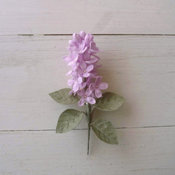 リネンの花　ライラックのコサージュ ピンクパープル 1枚目の画像