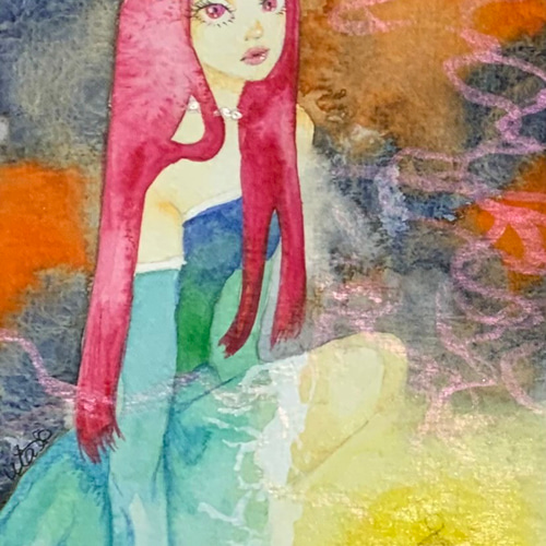 美人画 人物画 アクリル金ラメ （伊藤清永、よこたわる女、希少