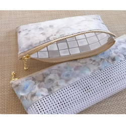 ハンドメイド　歯ブラシケース　クリスタルミニポーチ　リバティ　ハムステッドサマー 3枚目の画像